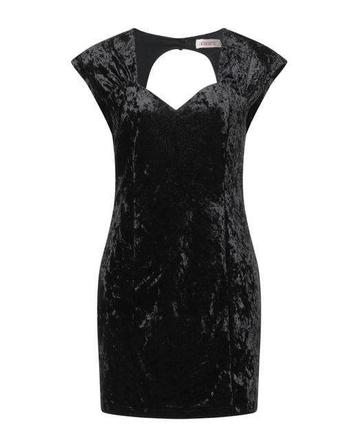 Kontatto Black Mini Dress Polyester, Elastane