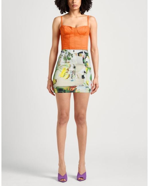 MSGM Gray Denim Skirts