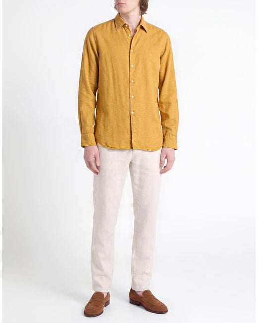 Xacus Yellow Marigold Shirt Cotton for men