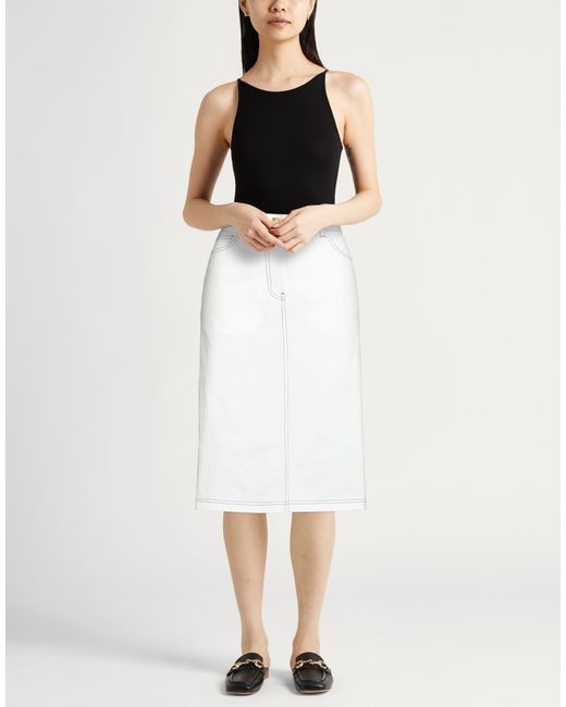 Totême  White Midi Skirt