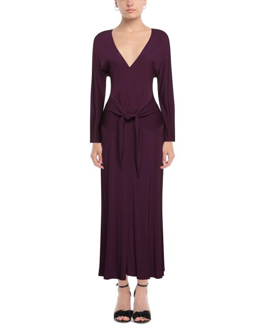 Donna Karan Long Dress in Purple | Lyst