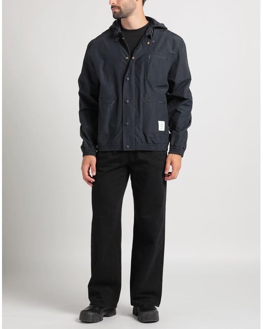 Thom Browne Blue Jacket Cotton, Nylon for men