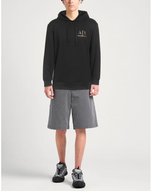 ARMANI EXCHANGE Black Sweatshirt Polyester, Viscose, Elastane for men