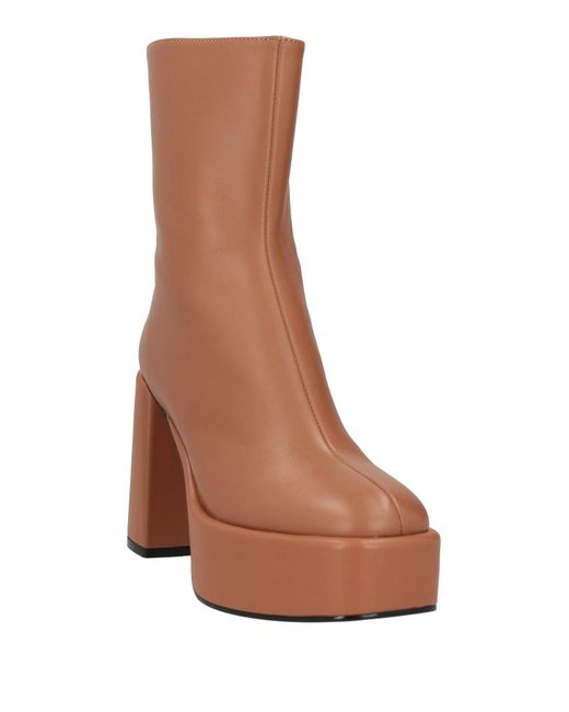 Jeannot Brown Camel Ankle Boots Leather