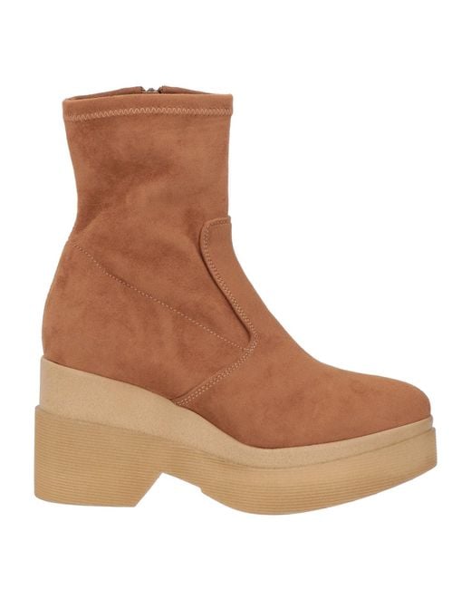 Lorenzo Mari Brown Tan Ankle Boots Textile Fibers