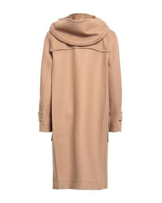 Victoria Beckham Natural Camel Coat Virgin Wool