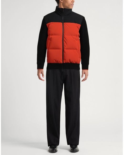Paul & Shark Red Puffer Wool, Polyester, Elastane for men