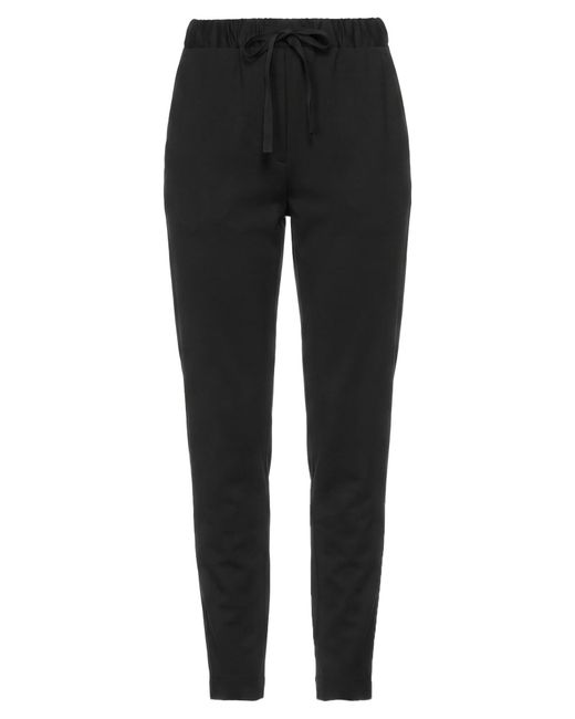 Semicouture Black Pants Virgin Wool, Polyester, Viscose, Elastane