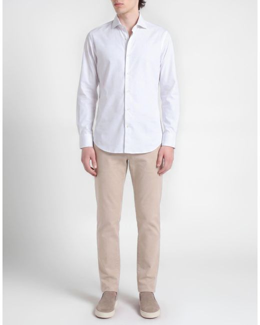 Eleventy White Shirt Cotton, Polyamide, Elastane for men