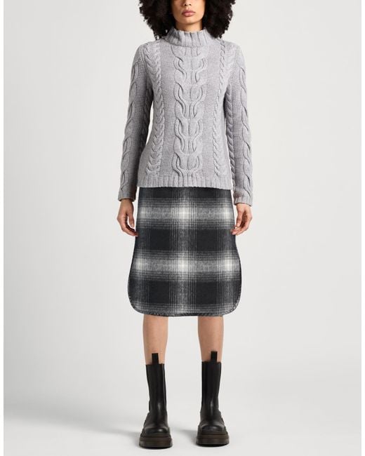 N°21 Black Midi Skirt Polyester, Wool, Elastane