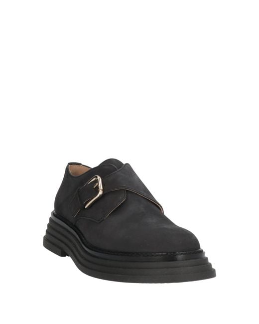 Pollini Black Loafers Leather