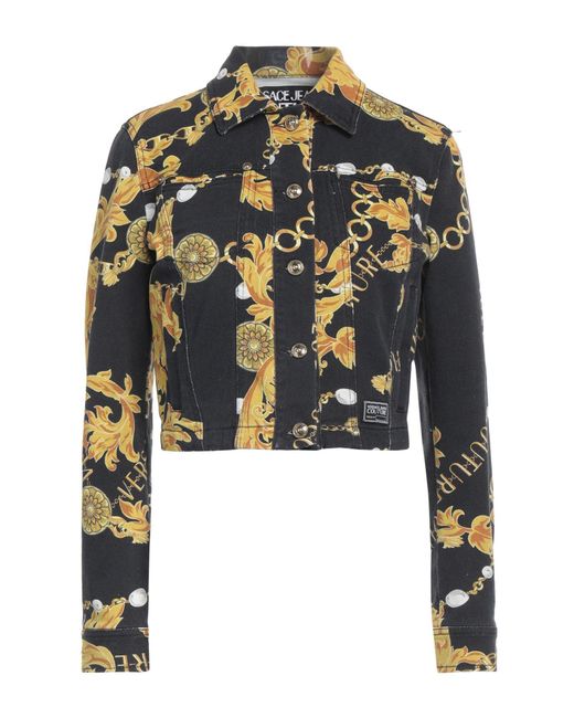 Versace Jeans Couture Blue Denim Outerwear