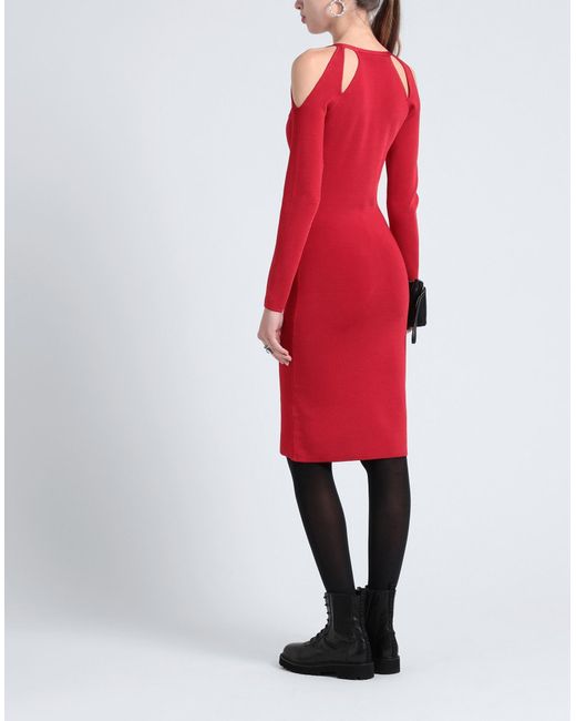 Karl Lagerfeld Red Midi Dress
