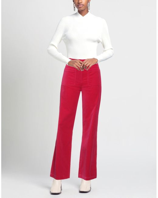 Victoria Beckham Red Trouser