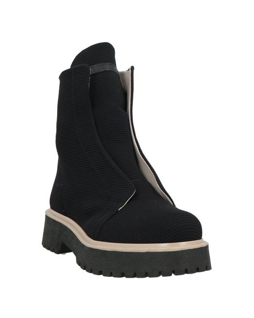 Patrizia Bonfanti Black Ankle Boots Textile Fibers
