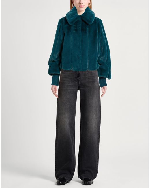 Patrizia Pepe Blue Shearling & Teddy