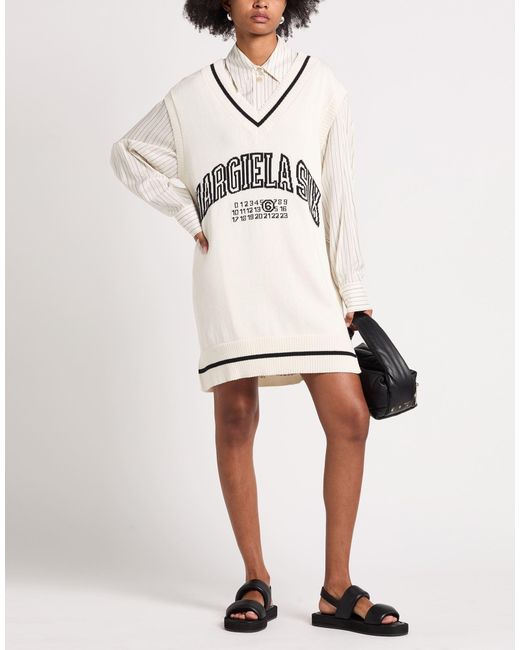 MM6 by Maison Margiela White Mini Dresses