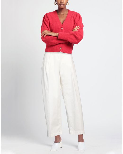 Fabiana Filippi White Pants Cotton, Elastane