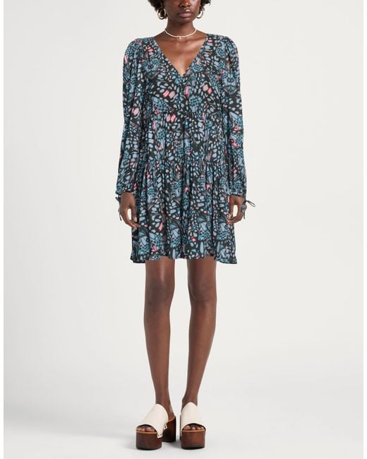 Replay Blue Mini Dress Polyester, Elastane