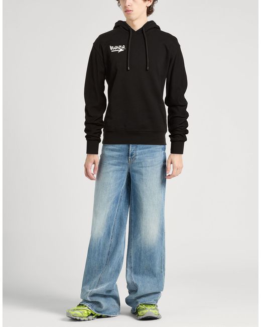 DISCLAIMER Black Sweatshirt Cotton for men