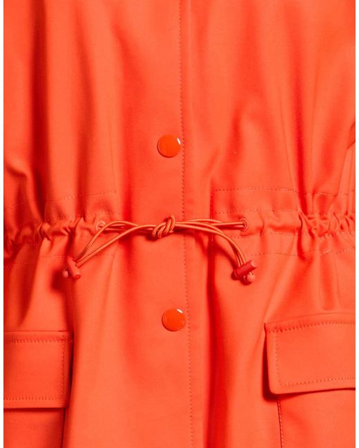 Moschino Orange Coat Polyester, Cotton, Elastane