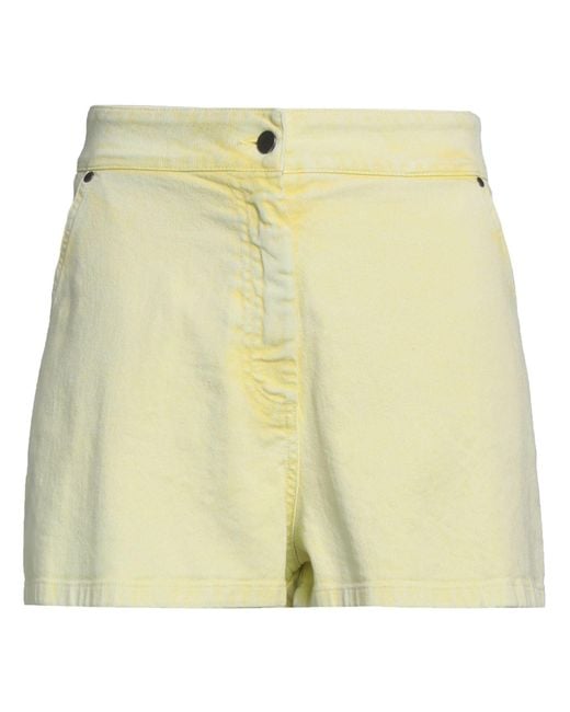 Soallure Yellow Denim Shorts