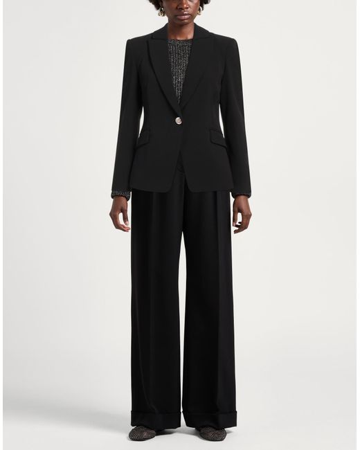 Liu Jo Black Blazer Polyester, Elastane