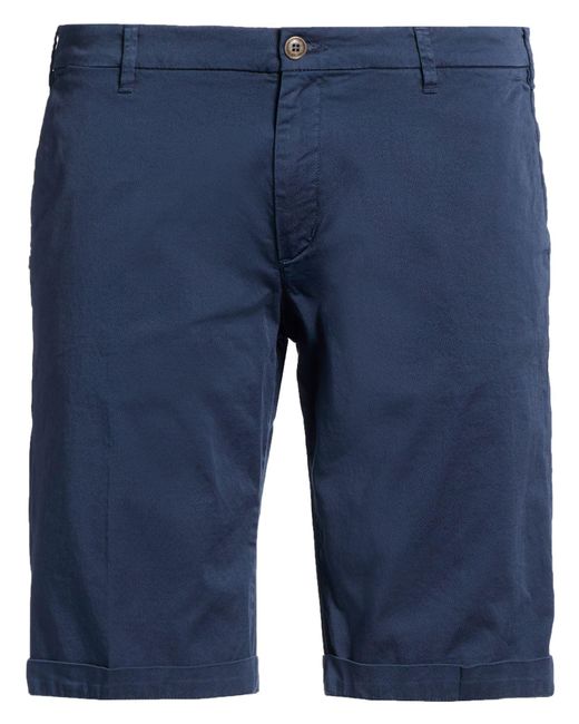 40weft Blue Shorts & Bermuda Shorts Cotton, Elastane for men