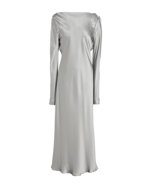 Antonelli Gray Midi Dress Acetate, Silk