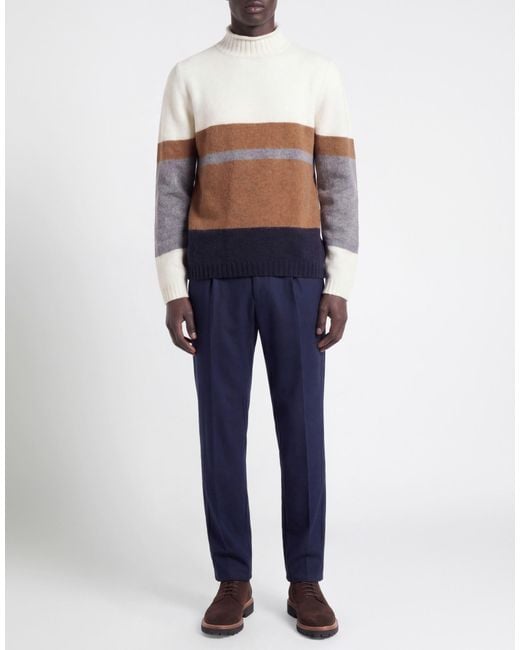 Messagerie White Ivory Turtleneck Virgin Wool for men