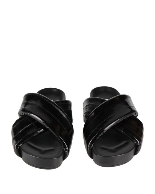 Jil Sander Black Sandals Leather