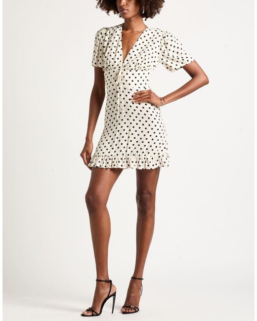 Mar De Margaritas White Cream Mini Dress Polyester