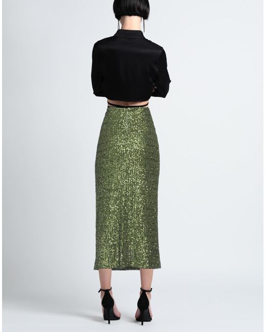Imperial Green Midi Skirt Polyester, Elastane