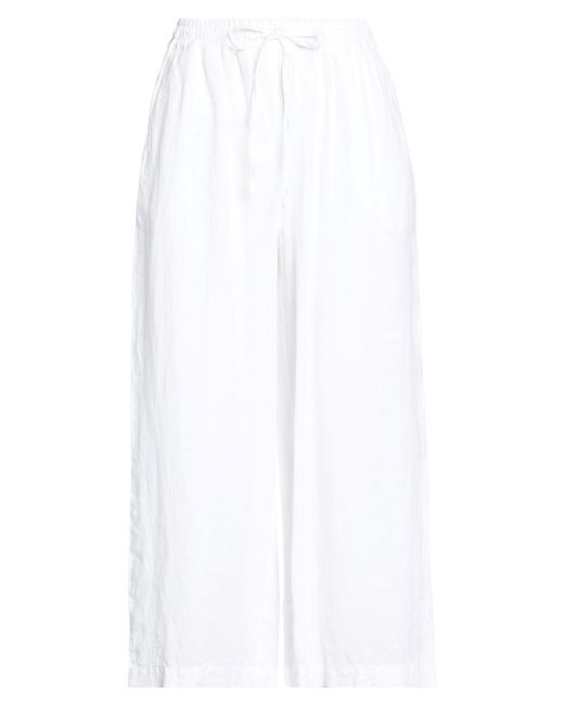 120% Lino White Pants Linen