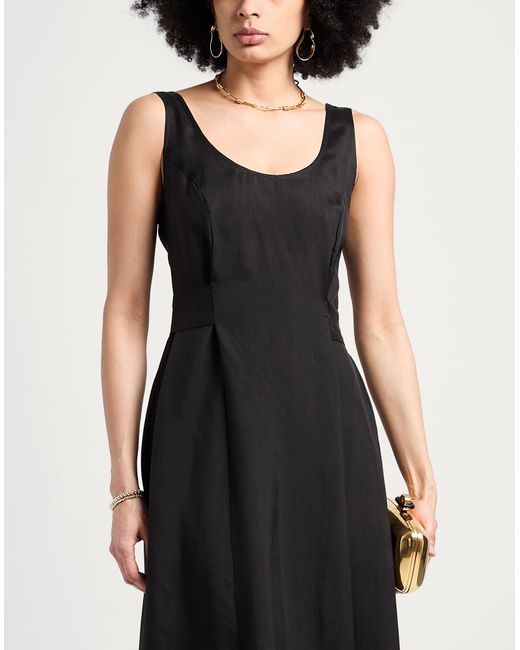 Masnada Black Midi-Kleid