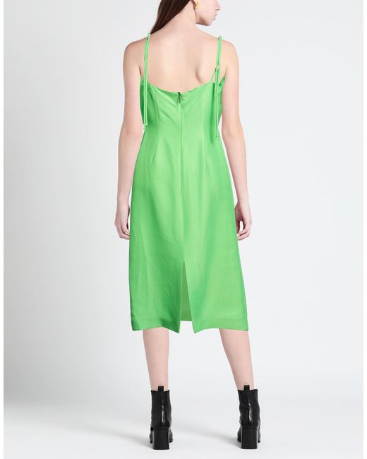 MSGM Green Midi Dress