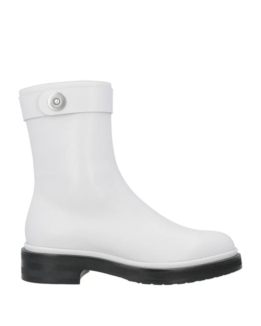 Giorgio Armani White Ankle Boots
