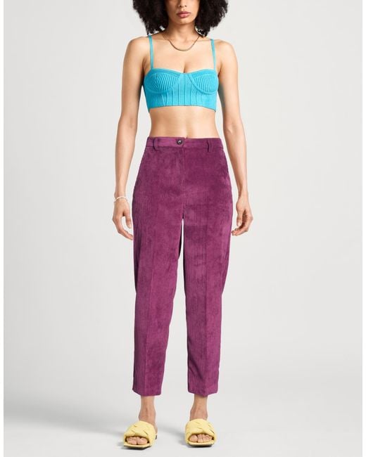 ViCOLO Purple Pants Polyester, Polyamide, Elastane
