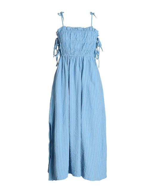 TOPSHOP Blue Midi Dress