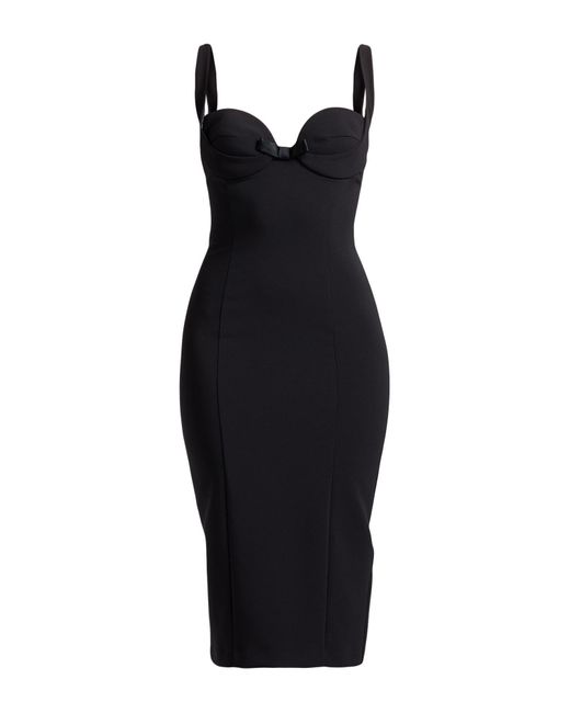 Elisabetta Franchi Black Midi Dress