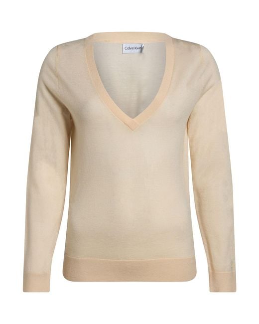 Pullover di Calvin Klein in Natural