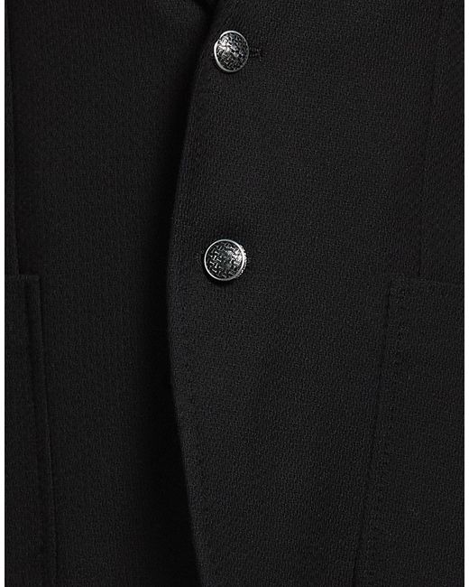 Tagliatore Black Blazer Cotton for men