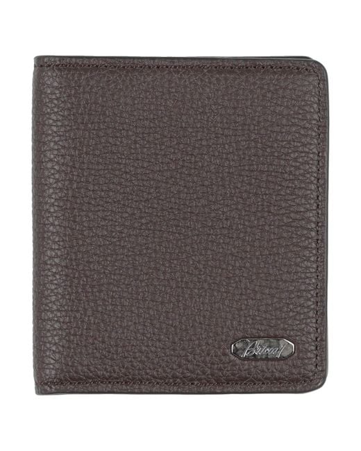 Brioni Gray Cardholder for men