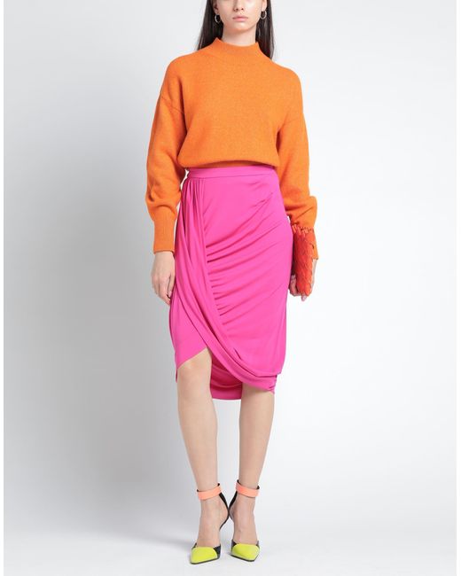 Dries Van Noten Pink Midi Skirt