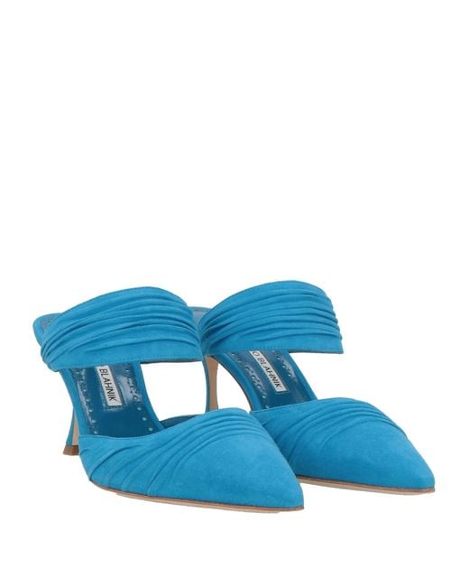 Manolo Blahnik Blue Mules & Clogs