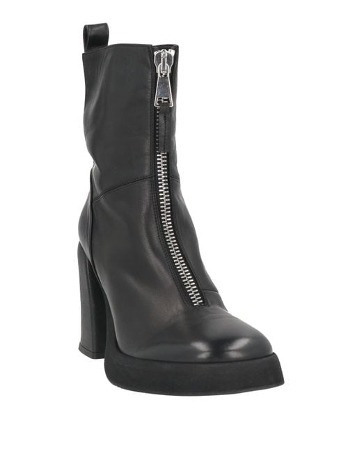 Strategia Black Ankle Boots Leather