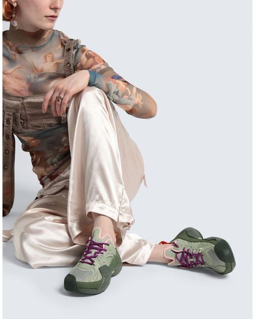 Lanvin Green 'Flash-X' Sneakers