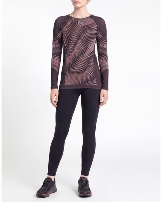 Odlo Brown Rust T-Shirt Recycled Polyester, Recycled Polyamide, Polyamide, Recycled Elastane, Elastane
