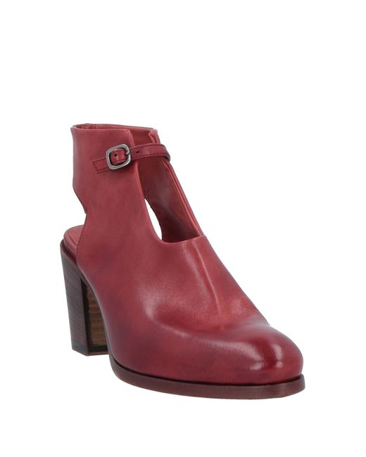 Pantanetti Red Ankle Boots