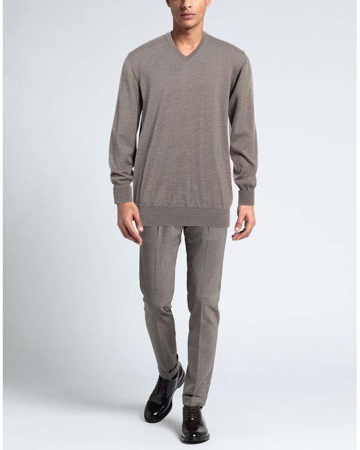 Alpha Studio Gray Sweater for men